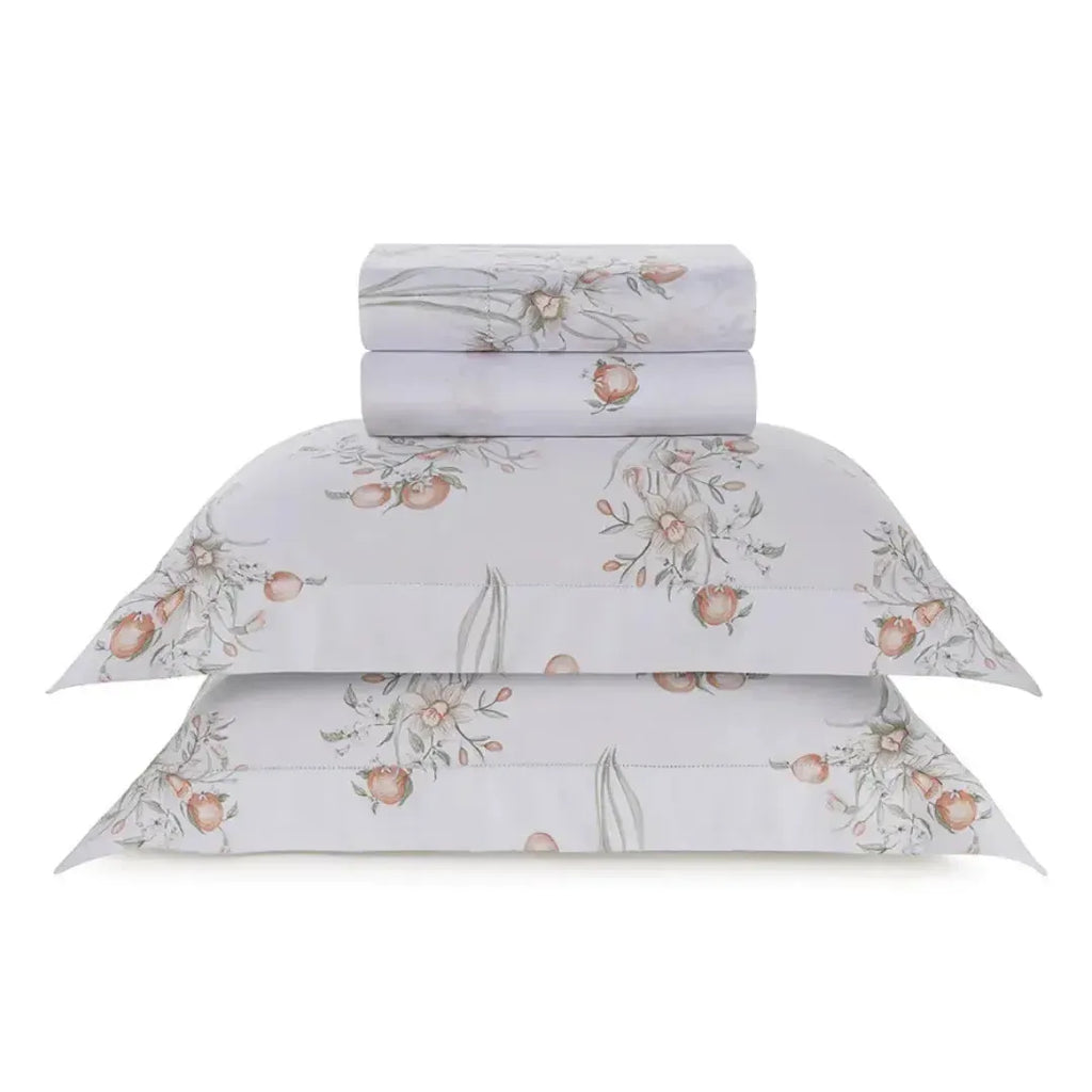 Jogo de Cama Casal Narciso 4 Pçs 200 Fios Cetim 100% Algodão Trussardi