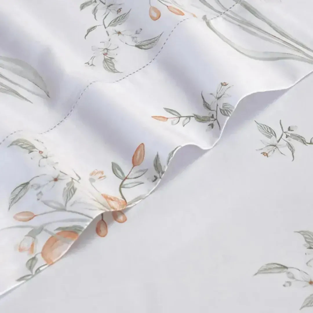 Jogo de Cama Casal Narciso 4 Pçs 200 Fios Cetim 100% Algodão Trussardi