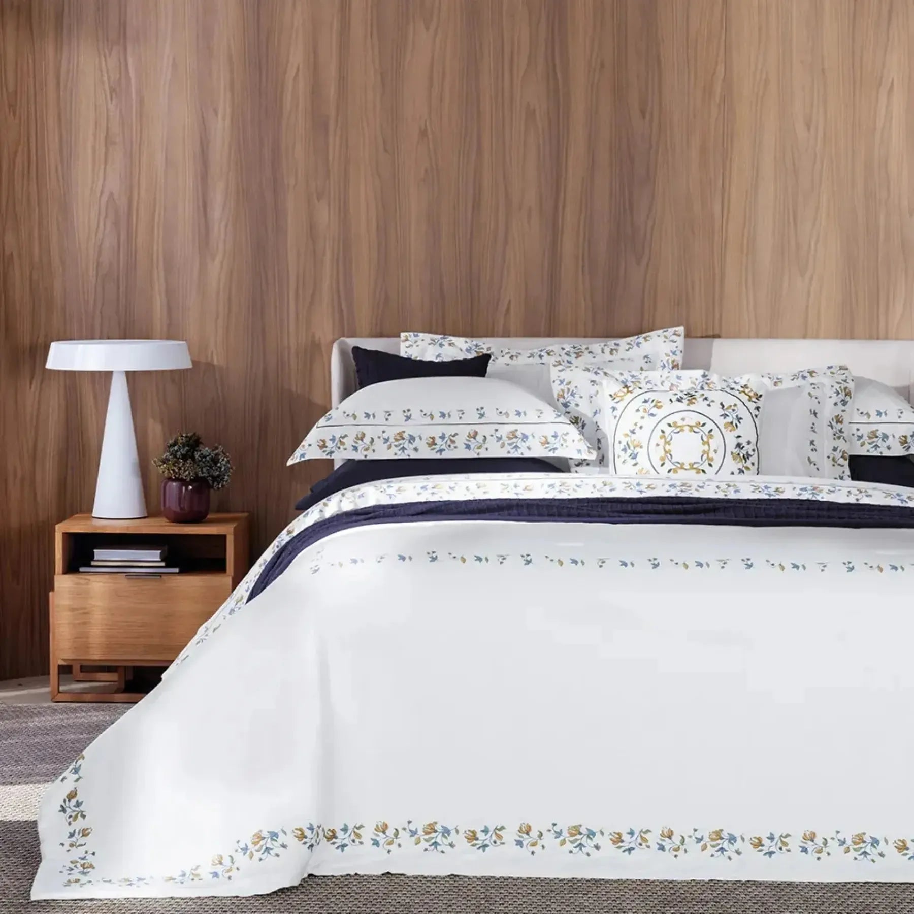 Jogo de Cama Casal Taormina 4 Pçs 300 Fios 100% Algodão Trussardi