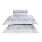 Jogo de Cama Queen Aironi 4 Pçs 300 Fios Cetim 100% Bambu Trussardi