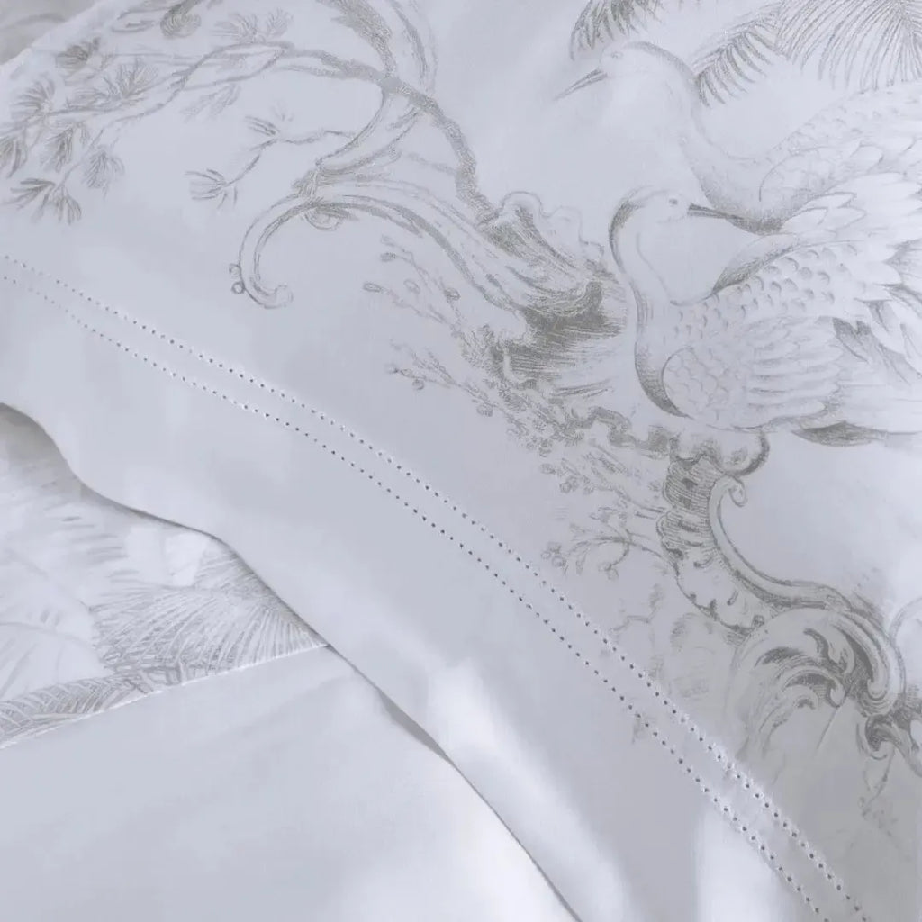 Jogo de Cama Queen Aironi 4 Pçs 300 Fios Cetim 100% Bambu Trussardi