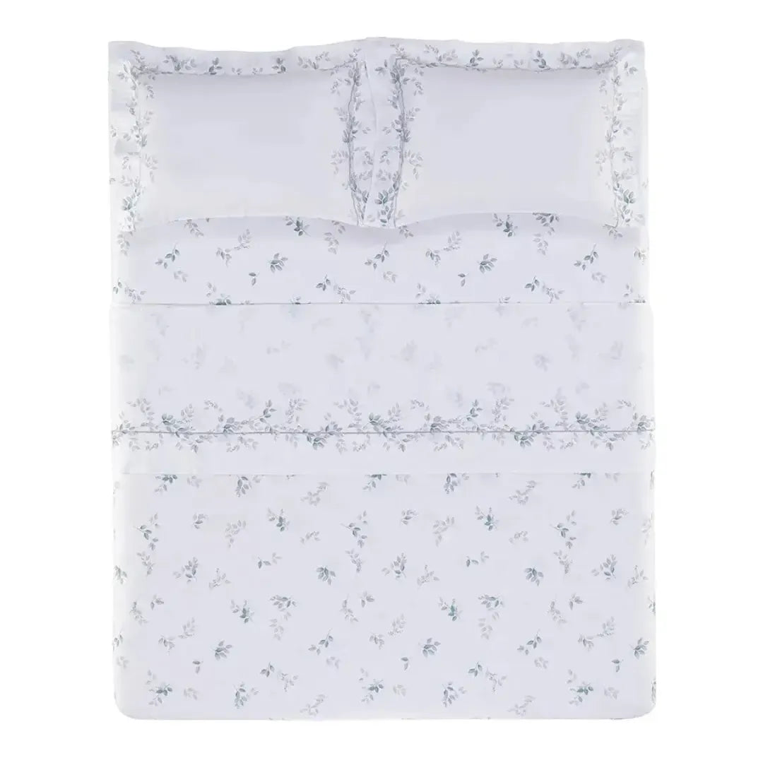 Jogo de Cama Queen Botticelli 4 Pçs 300 Fios Cetim 100% Algodão Egípcio Trussardi