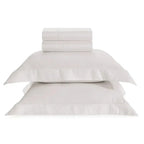 Jogo de Cama King Dominicani 4 Pçs 600 Fios Cetim 100% Algodão Egípcio Branco Trussardi