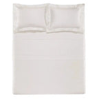 Jogo de Cama King Dominicani 4 Pçs 600 Fios Cetim 100% Algodão Egípcio Branco Trussardi