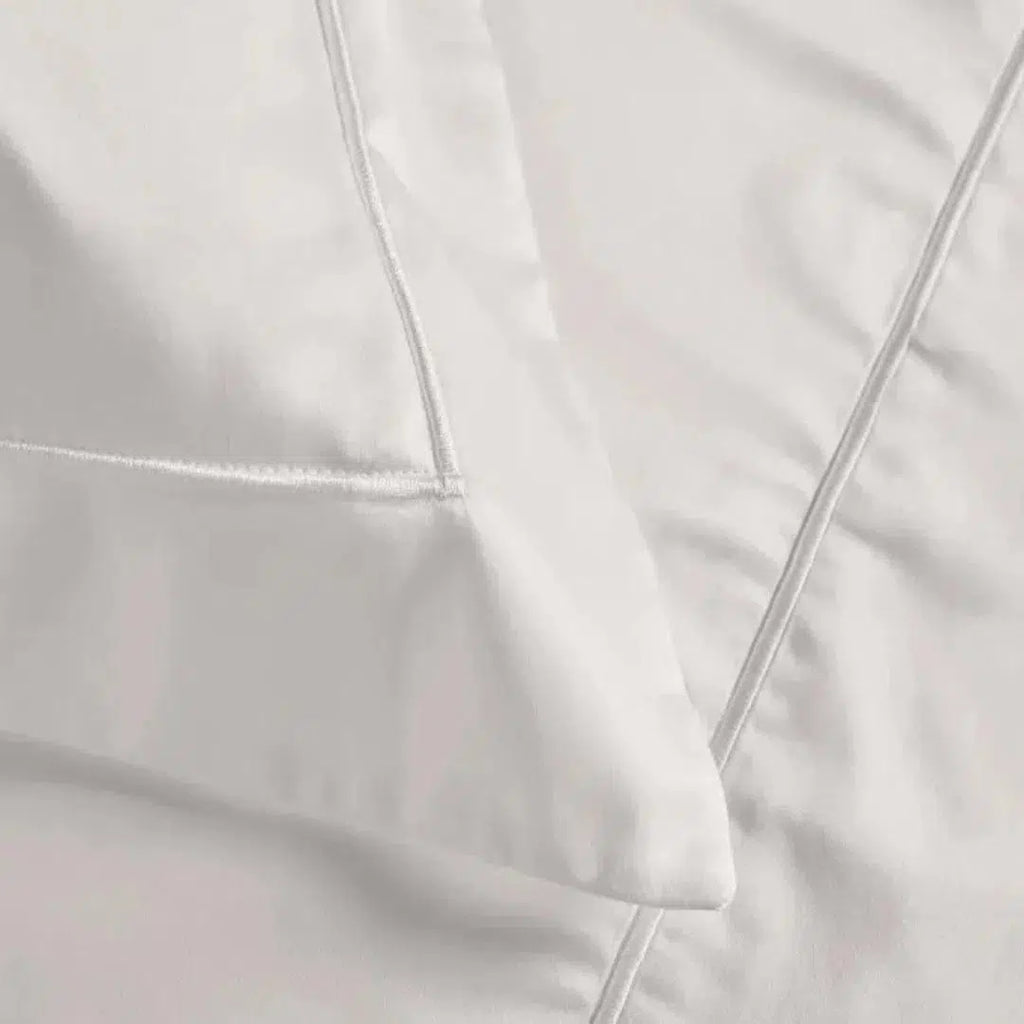 Jogo de Cama King Dominicani 4 Pçs 600 Fios Cetim 100% Algodão Egípcio Branco Trussardi