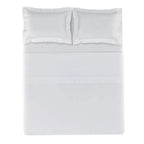 Jogo de Cama Solteiro Fiesole 4 Pçs 200 Fios 100% Algodão Branco Trussardi