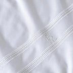 Jogo de Cama Queen Florim 4 Pçs 300 Fios Cetim 100% Algodão Egípcio Branco Trussardi