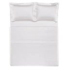Jogo de Cama Queen Girelli 4 Pçs 300 Fios 100% Bambu Branco Trussardi