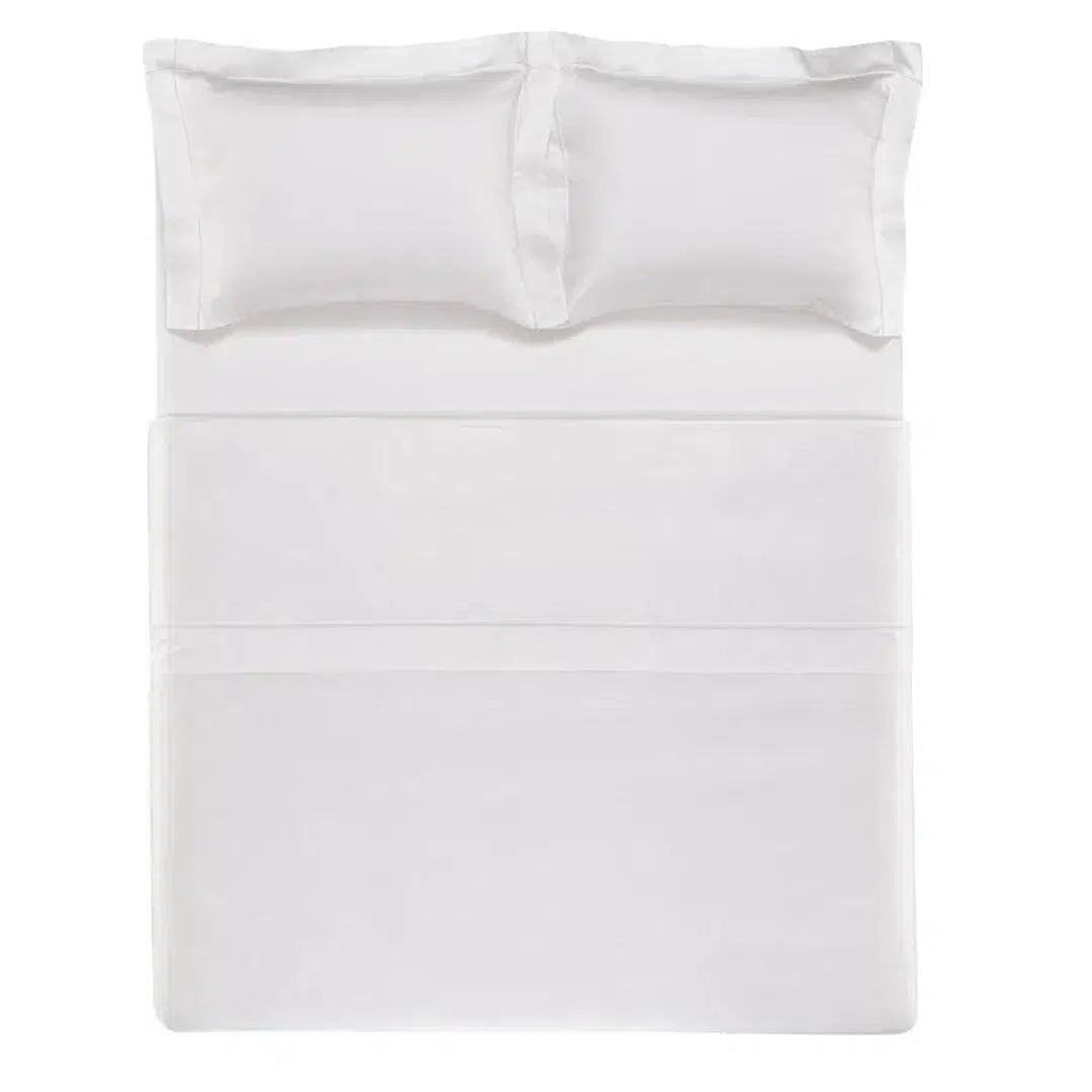 Jogo de Cama Queen Girelli 4 Pçs 300 Fios 100% Bambu Branco Trussardi