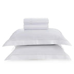 Jogo de Cama Queen Medici 4 Pçs 600 Fios Cetim 100% Algodão Egípcio Branco Trussardi