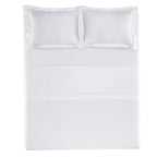Jogo de Cama Queen Medici 4 Pçs 600 Fios Cetim 100% Algodão Egípcio Branco Trussardi
