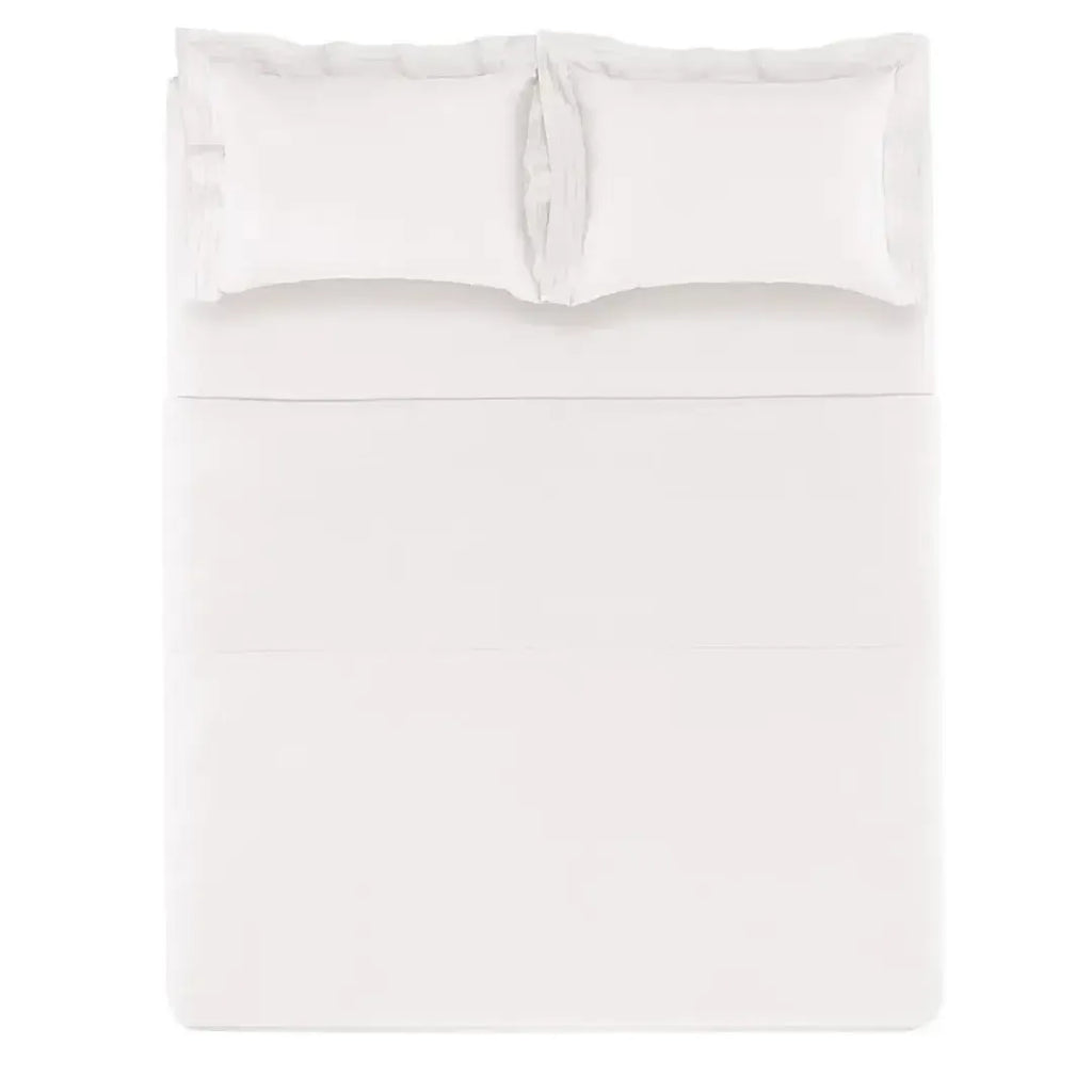 Jogo de Cama Queen Orsini 4 Pçs 200 Fios Percal 100% Algodão Branco Trussardi