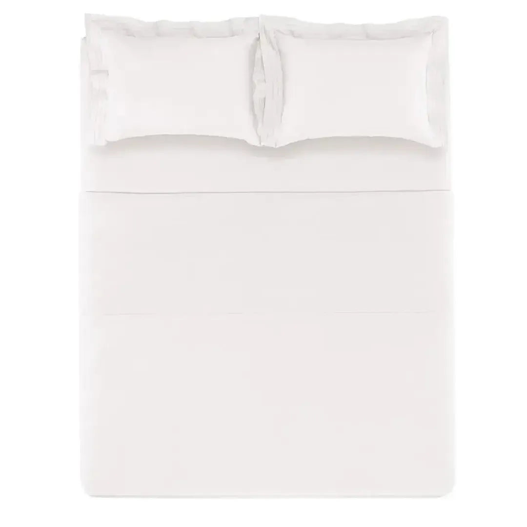 Jogo de Cama Queen Orsini 4 Pçs 200 Fios Percal 100% Algodão Branco Trussardi