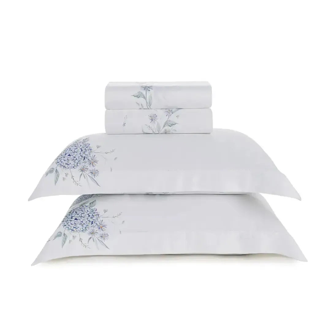 Jogo de Cama Queen Ortensie 4 Pçs 300 Fios Cetim 100% Bambu Trussardi