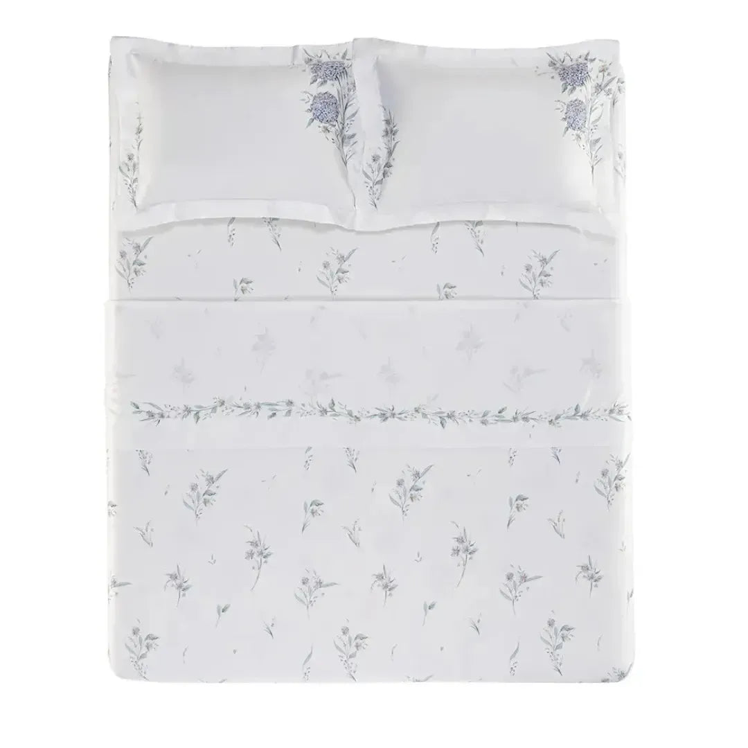Jogo de Cama Queen Ortensie 4 Pçs 300 Fios Cetim 100% Bambu Trussardi