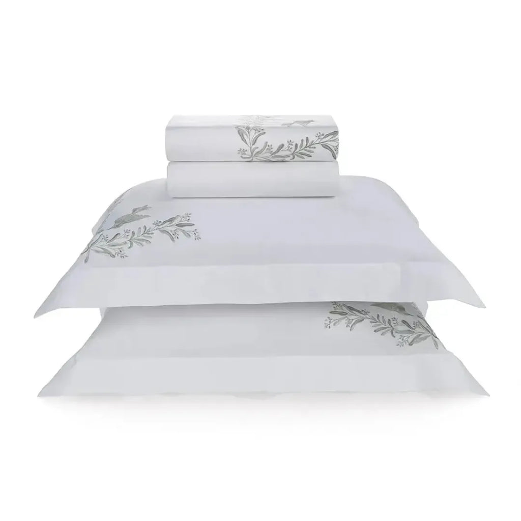 Jogo de Cama Queen Pistacia 4 Pçs 300 Fios 100% Algodão Egípcio Trussardi