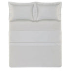Jogo de Cama Casal Portello 4 Pçs 300 Fios 100% Algodão Egípcio Branco / Legno Trussardi