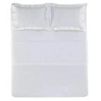 Jogo de Cama Queen Vasari 4 Pçs 100% Linho Branco Trussardi