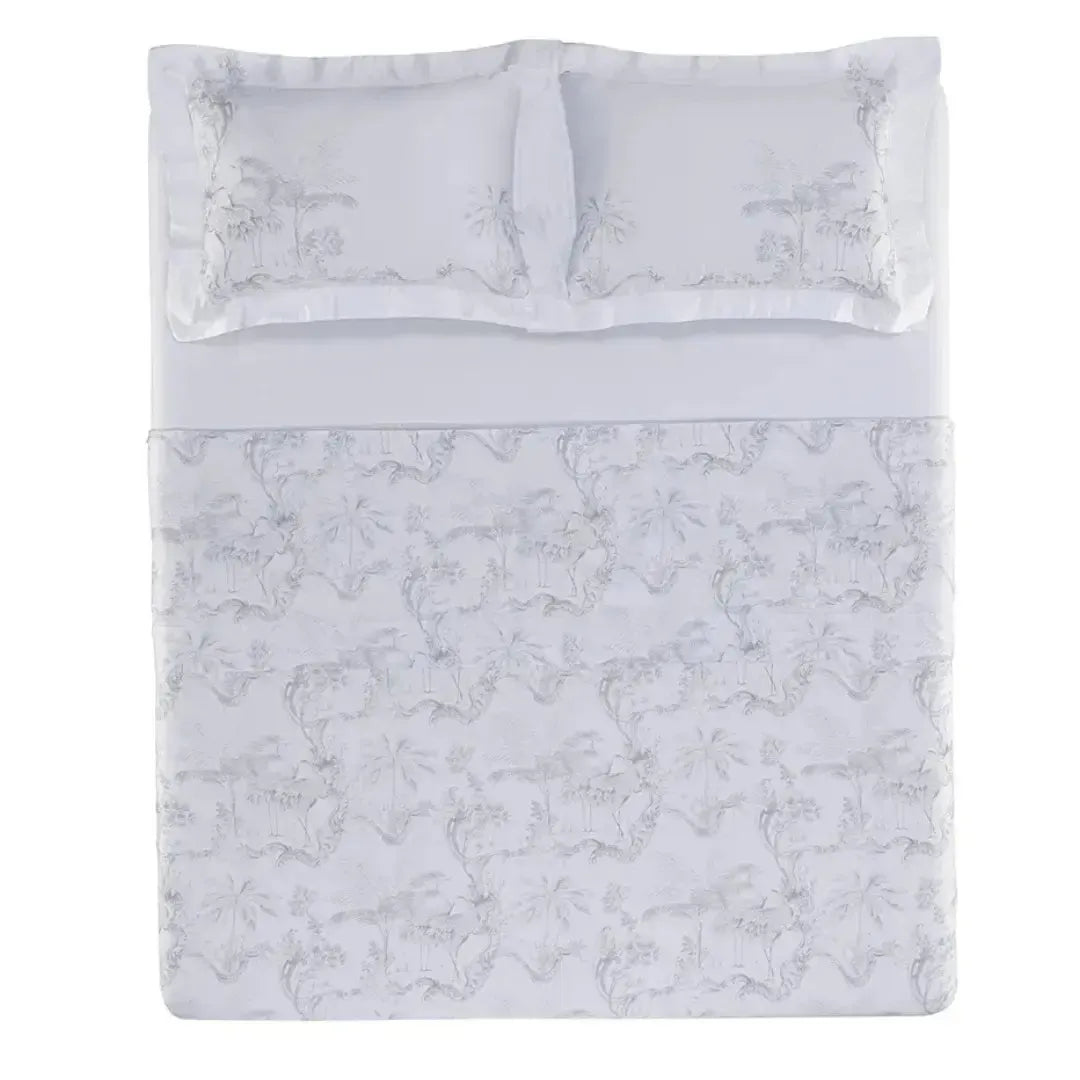 Jogo de Cama Queen Aironi 4 Pçs 300 Fios Cetim 100% Bambu Trussardi