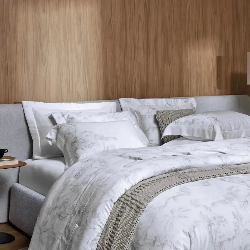 Jogo de Cama Queen Aironi 4 Pçs 300 Fios Cetim 100% Bambu Trussardi