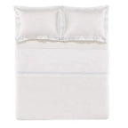 Jogo de Cama Queen Bertoni 4 Pçs 200 Fios Percal 100% Algodão Branco Trussardi