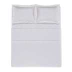 Jogo de Cama Queen Branco 4 Pçs 300 Fios Cetim 100% Algodão Egípcio Doppio Trussardi