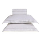 Jogo de Cama Queen Branco 4 Pçs 300 Fios Cetim 100% Algodão Egípcio Doppio Trussardi