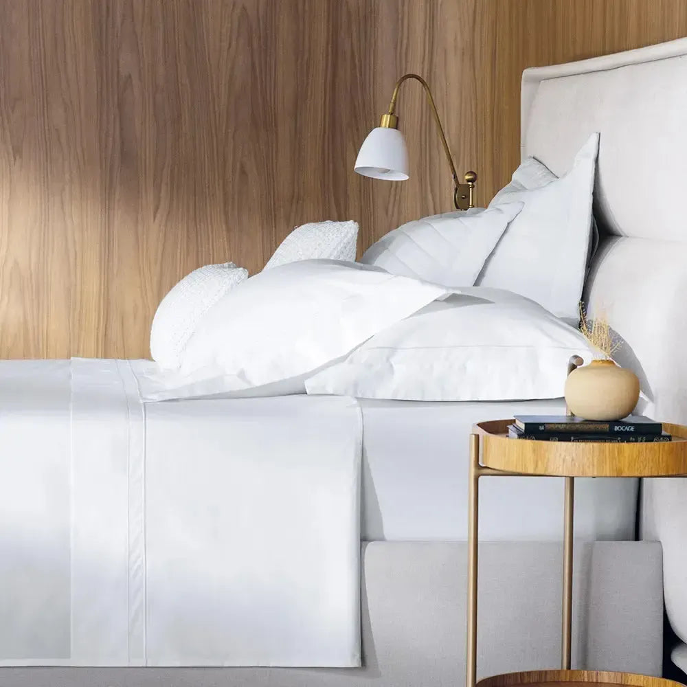 Jogo de Cama Solteiro Fiesole 4 Pçs 200 Fios 100% Algodão Branco Trussardi