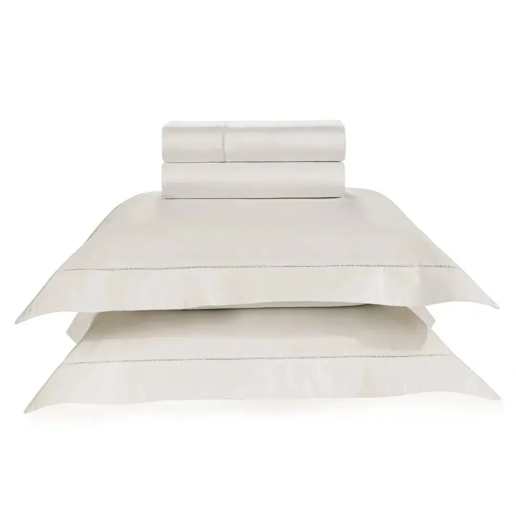 Jogo de Cama Queen Firmiano 4 Pçs 1000 Fios Cetim 100% Algodão Egípcio Branco Trussardi