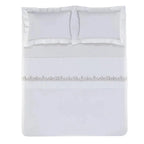 Jogo de Cama Queen Flora 4 Pçs 300 Fios Cetim 100% Algodão Egípcio Branco Trussardi