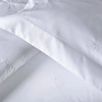 Jogo de Cama Queen Florim 4 Pçs 300 Fios Cetim 100% Algodão Egípcio Branco Trussardi
