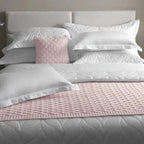 Jogo de Cama Casal Galieno 4 Pçs 300 Fios Cetim 100% Algodão Egípcio Branco Trussardi