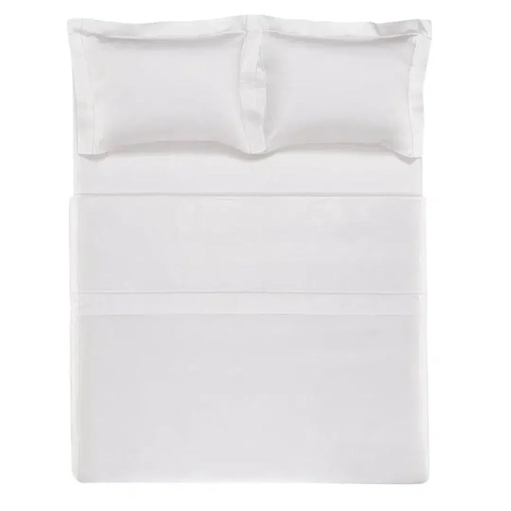 Jogo de Cama Queen Girelli 4 Pçs 300 Fios 100% Bambu Branco Trussardi