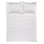 Jogo de Cama Queen Girelli 4 Pçs 300 Fios 100% Bambu Branco Trussardi