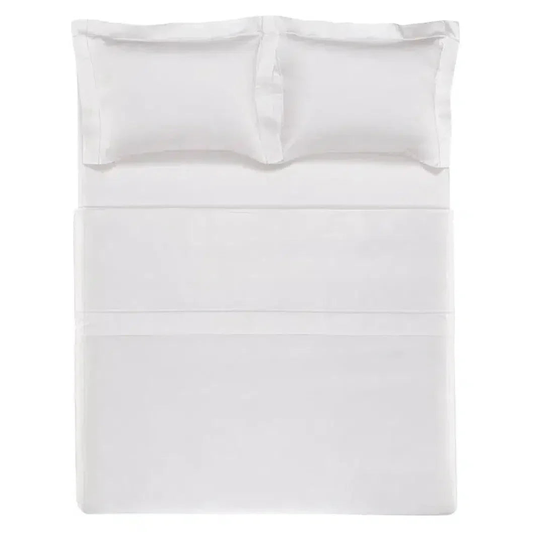 Jogo de Cama Queen Girelli 4 Pçs 300 Fios 100% Bambu Branco Trussardi