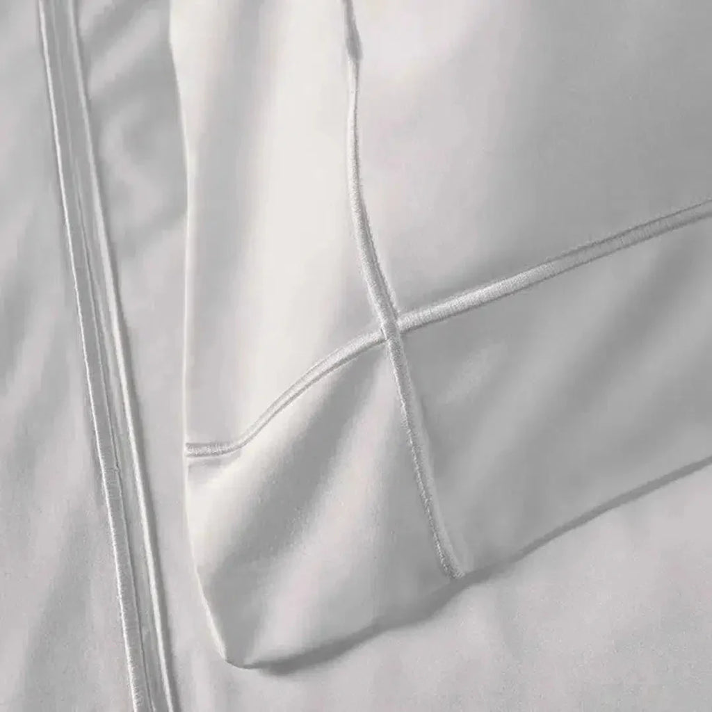 Jogo de Cama Queen Girelli 4 Pçs 300 Fios 100% Bambu Branco Trussardi