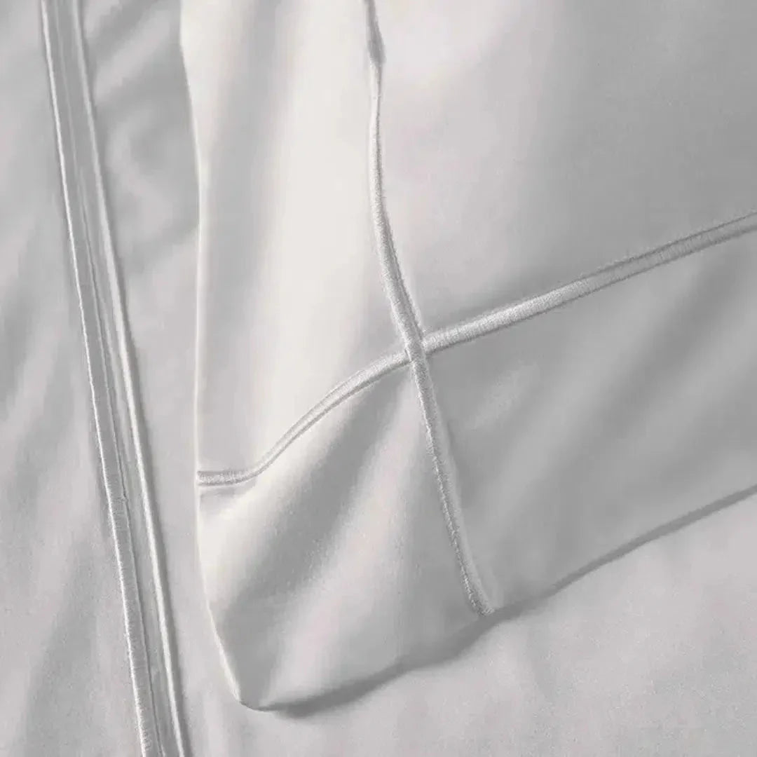 Jogo de Cama Queen Girelli 4 Pçs 300 Fios 100% Bambu Branco Trussardi