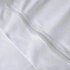 Jogo de Cama Queen Medici 4 Pçs 600 Fios Cetim 100% Algodão Egípcio Branco Trussardi