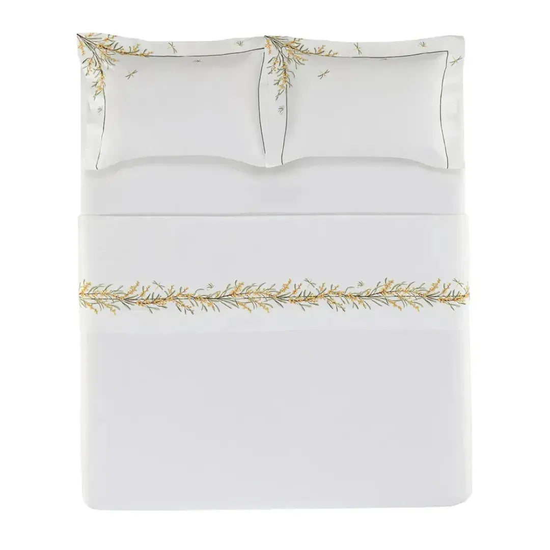 Jogo de Cama Queen Mimosa 4 Pçs 300 Fios 100% Algodão Egípcio Trussardi
