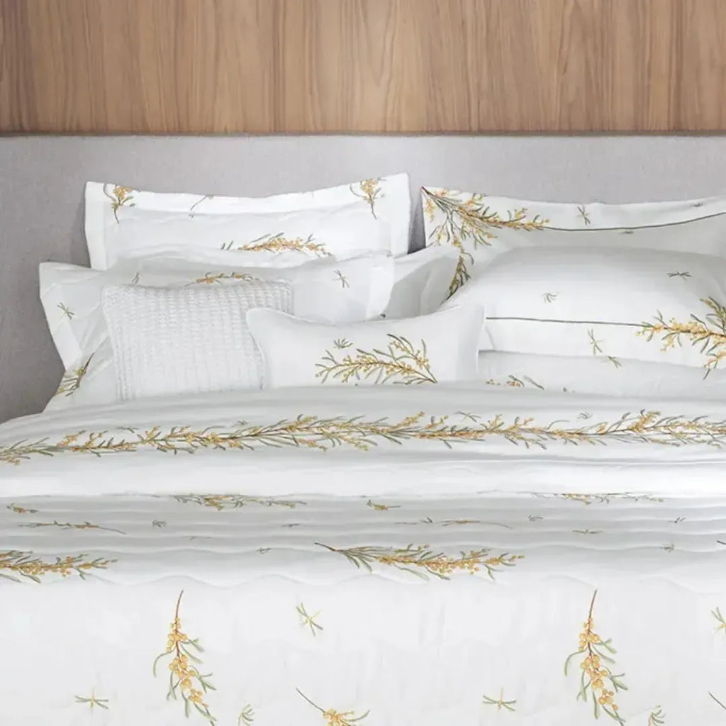 Jogo de Cama Queen Mimosa 4 Pçs 300 Fios 100% Algodão Egípcio Trussardi