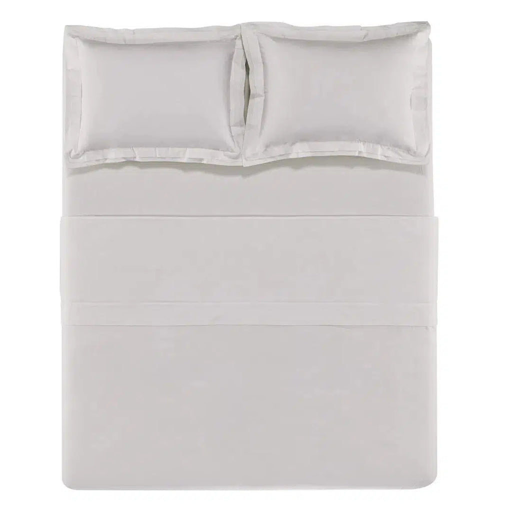 Jogo de Cama King San Pietro 4 Pçs 200 Fios Percal 100% Algodão Branco Trussardi