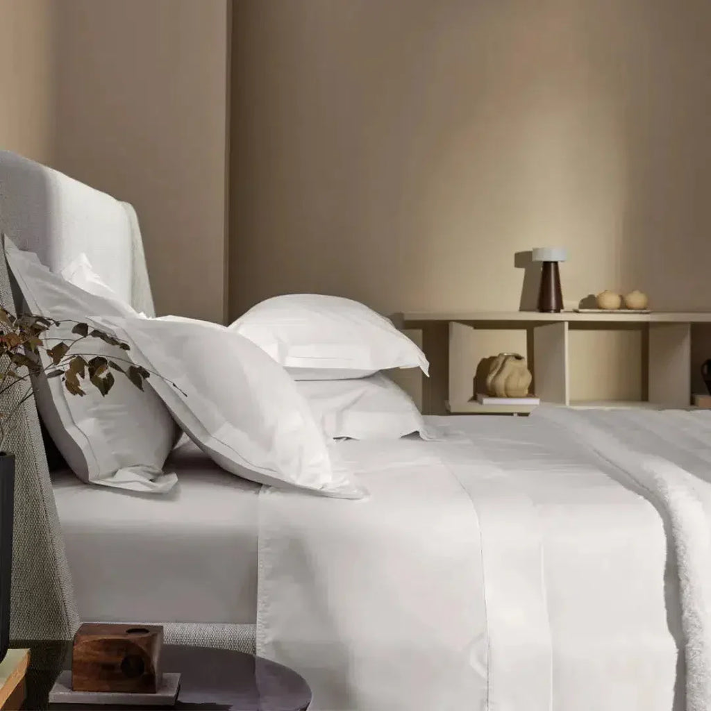 Jogo de Cama King San Pietro 4 Pçs 200 Fios Percal 100% Algodão Branco Trussardi