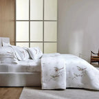 Jogo de Cama Queen Uccelli 4 Pçs 300 Fios Cetim 100% Bambu Trussardi