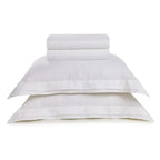 Jogo de Cama Queen Vasari 4 Pçs 100% Linho Branco Trussardi