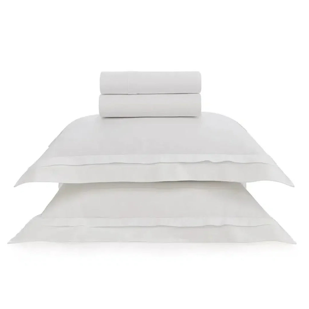 Jogo de Cama Casal Vercelli 4 Pçs 300 Fios 100% Algodão Egípcio Branco Trussardi