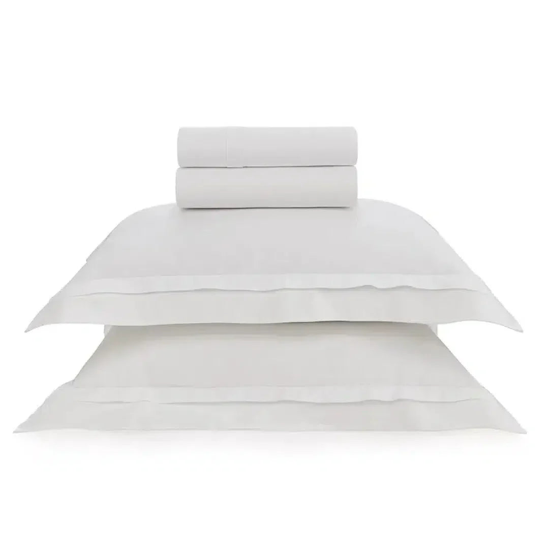 Jogo de Cama Casal Vercelli 4 Pçs 300 Fios 100% Algodão Egípcio Branco Trussardi
