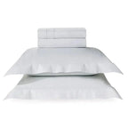Jogo de Cama King Vernazza 4 Pçs 300 Fios Cetim 100% Algodão Egípcio Branco Trussardi