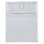 Jogo de Cama King Vernazza 4 Pçs 300 Fios Cetim 100% Algodão Egípcio Branco Trussardi