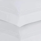 Jogo de Cama Solteiro Fiesole 4 Pçs 200 Fios 100% Algodão Branco Trussardi