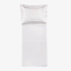 Jogo de Cama Solteiro Galieno 3 Pçs 300 Fios Cetim 100% Algodão Egípcio Branco Trussardi